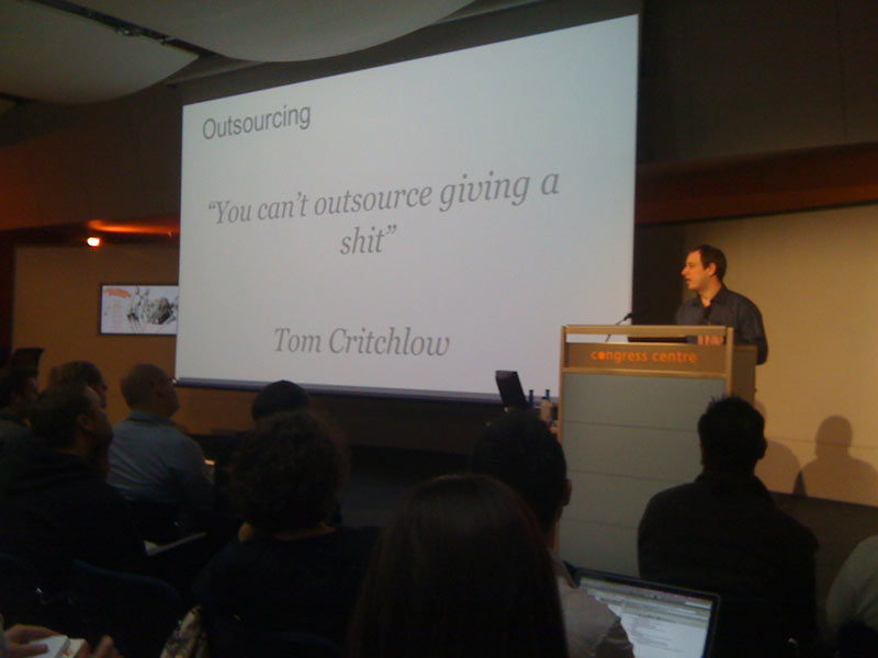 You can't outsource giving a shit. -Tom Critchlow