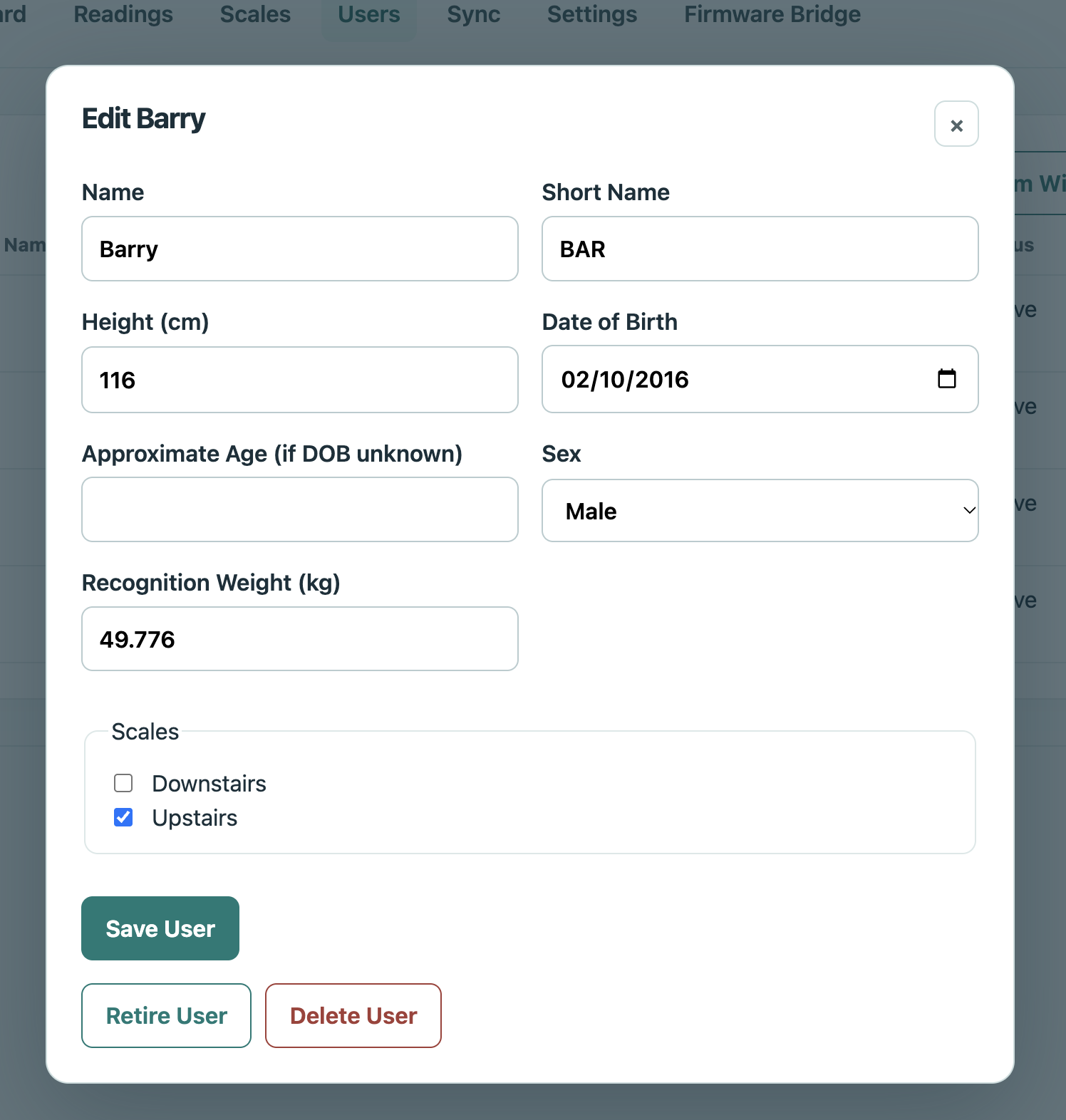 YOW screenshot showing user management