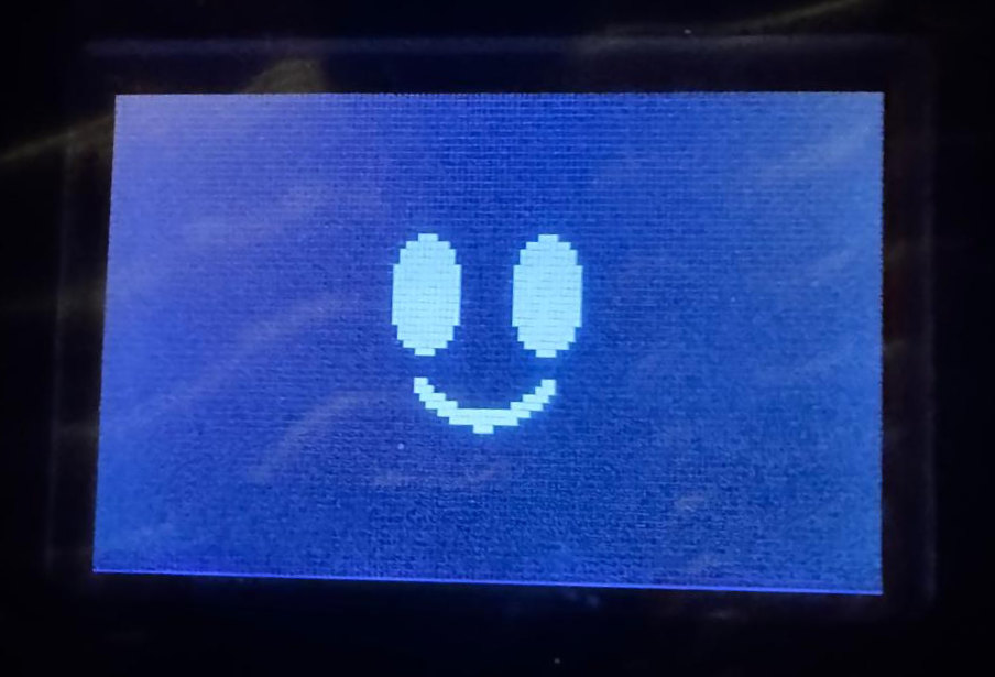Withings scale showing smile start up image